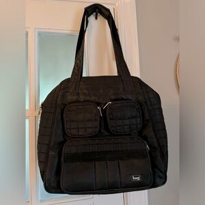MINT! Lug Puddle Jumper Convertible Quilted Travel Tote Bag - Black